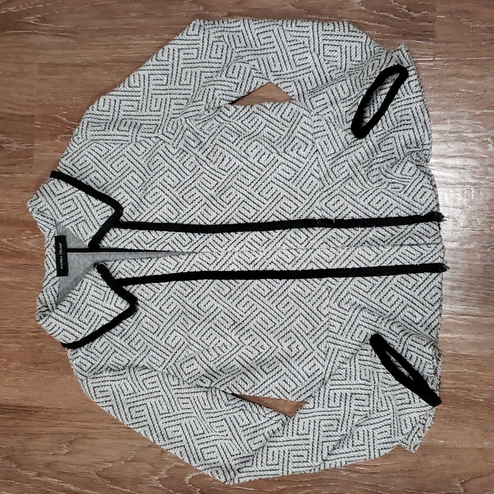 (M) Ivanka Trump Lightweight Blazer Patterned Whimsical Illusion Business Casual